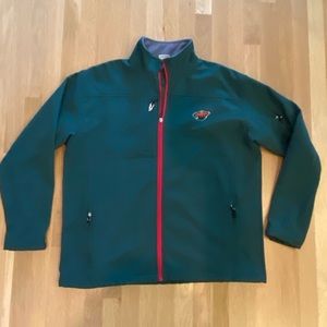 NHL Minnesota Wild Mens Green Jacket w Embroidery/Fleece Lining  / Mens Size XL